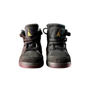 Nike Air Jordan’s retro suede black and gold sneaker comfort shoe toddler 5C